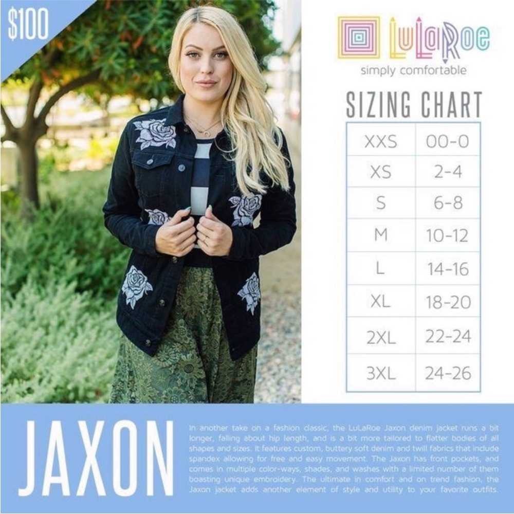 NWT Lularoe Jaxon Southwestern Denim Jacket Size 3X - Picture 3 of 11